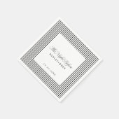 Black Striped Elegance Classy The Night Before スタンダードカクテルナプキン (角)
