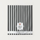 Black Stripes Logo Table Pop Up Shop Vendor Runner タペストリー (正面)