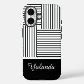 Black Stripes with Name  Case-Mate iPhoneケース (裏面)