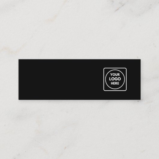 Black Stud Earring Display Card | Custom Logo  スキニー名刺 (正面)