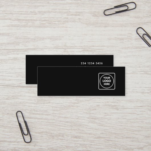 Black Stud Earring Display Card | Custom Logo  スキニー名刺 (正面/裏面インサイチュ)