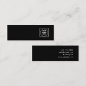 Black Stud Earring Display Card | Custom Logo  スキニー名刺 (正面/裏面)