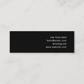 Black Stud Earring Display Card | Custom Logo  スキニー名刺 (裏面)