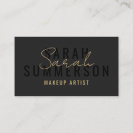 Black Stylish Makeup Artist Beauty Salon 名刺