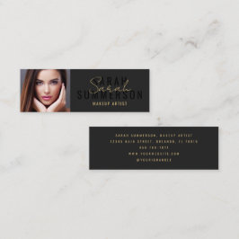 Black Stylish Makeup Artist Beauty Salon Photo スキニー名刺