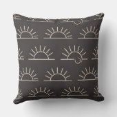 Black Sun Pillow | Modern Throw Pillow クッション (裏面)