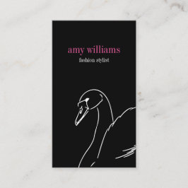 Black swan beauty style fashion elegant visit card 名刺