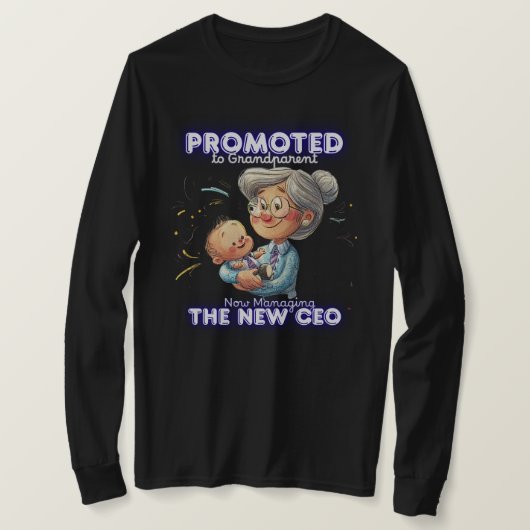 Black Sweatshirt | Promoted to Grandparent | Funny Tシャツ (デザイン正面)