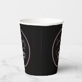 Black Sweet 16 Pink & White Script Paper cup 紙コップ (右)