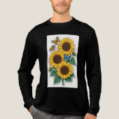 Black T shirt with yellow followers  トライブレンドＴシャツ (正面)