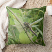 Black-tailed Skimmer Throw Pillow クッション (ブランケット)