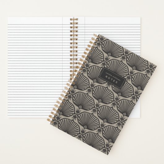 Black & Tan | Deco Fans Personalized Notebook ノートブック (内側)