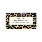 Black & Tan Leopardプリント住所 シール (正面)