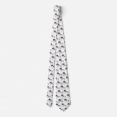 Black & Tan Pied Short Hair Dachshund Dog Pattern ネクタイ (裏面)