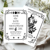 Black tarot Goth save the date wedding Invitation 招待状