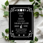 black tarot Goth save the date wedding Invitation 招待状