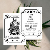 Black tarot Goth save the date wedding Invitation 招待状