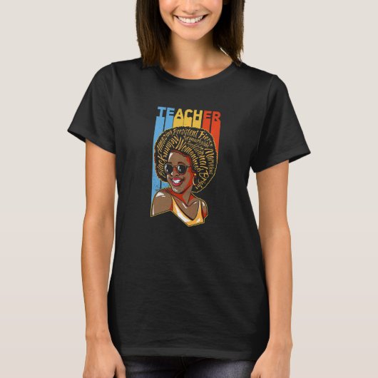 Black Teacher Educator African American Black Hist Tシャツ (正面)