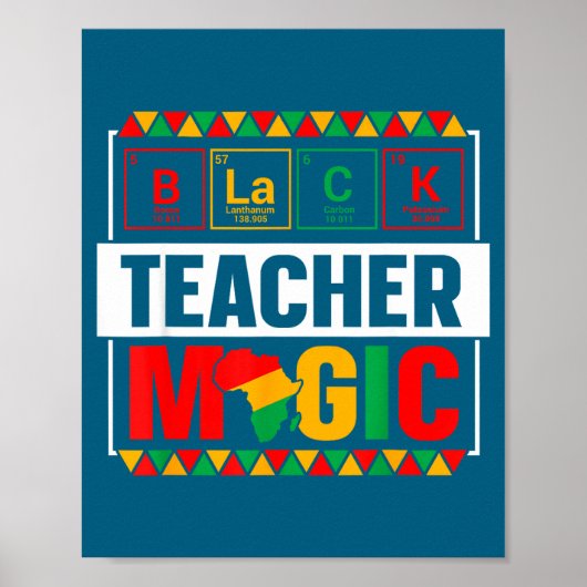 Black Teacher Magic Black History Month Teacher Me ポスター (正面)
