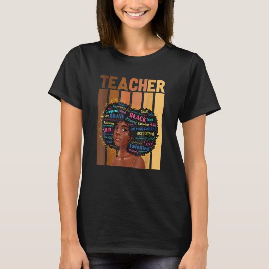 Black Teacher Magic Black History Month Teacher Te Tシャツ (正面)