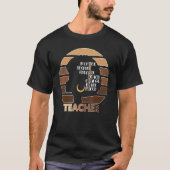 Black Teacher Pride Melanin Afro Queen African Ame Tシャツ (正面)