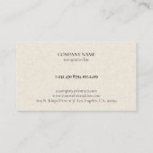 Black Text On Beige Linen Immigration Attorney 名刺 (裏面)