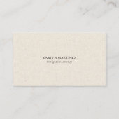 Black Text On Beige Linen Immigration Attorney 名刺 (正面)