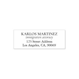Black Text On Beige Linen Immigration Attorney 2 セルフインキングスタンプ