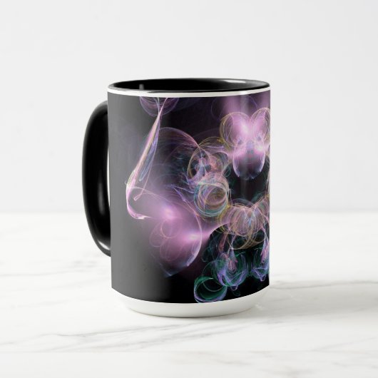 Black & Tha Smoke Modern Abstract マグカップ (正面左)