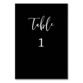 Black Thank You Sharing 結婚's Table Number テーブルナンバー (裏面)