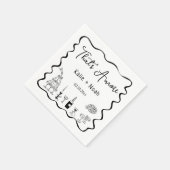 Black That's Amore Engagement Party スタンダードカクテルナプキン (角)