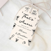 Black That's Amore Wedding Engagement Party ギフトタグ