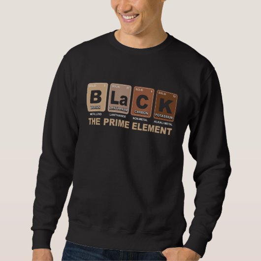 Black The Prime Element Black History Month Period スウェットシャツ (正面)