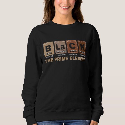 Black The Prime Element Black History Month Period スウェットシャツ (正面)