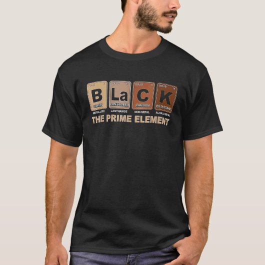 Black The Prime Element Black History Month Period Tシャツ (正面)