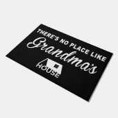 Black There's No Place Like Grandma House Mat ドアマット (アングル)
