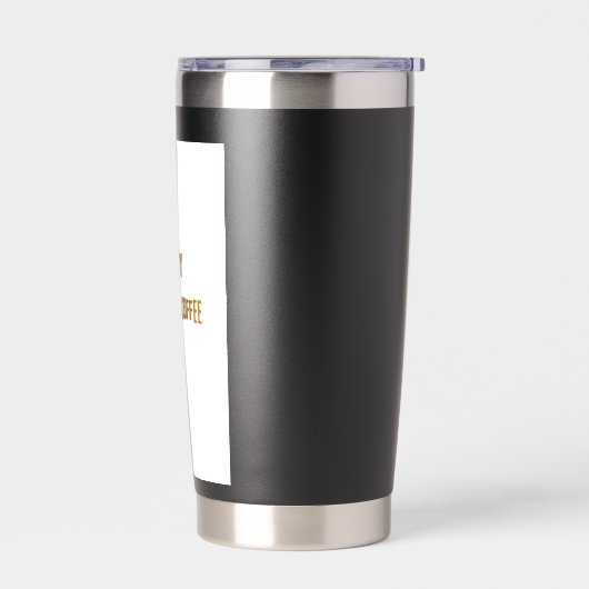 Black thermal tumbler 保温保冷タンブラー (左面)