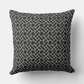 Black Throw Pillow クッション (裏面)