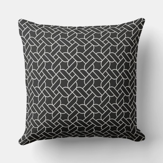 Black Throw Pillow クッション (裏面)