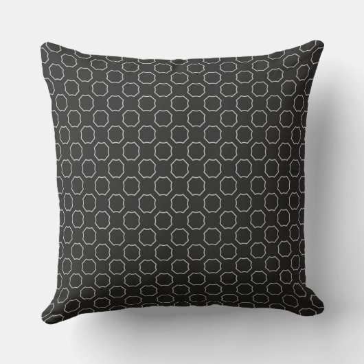 Black Throw Pillow クッション (裏面)