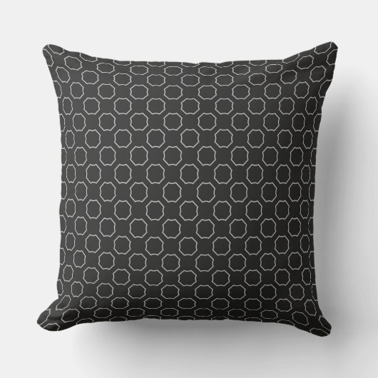 Black Throw Pillow クッション (正面)