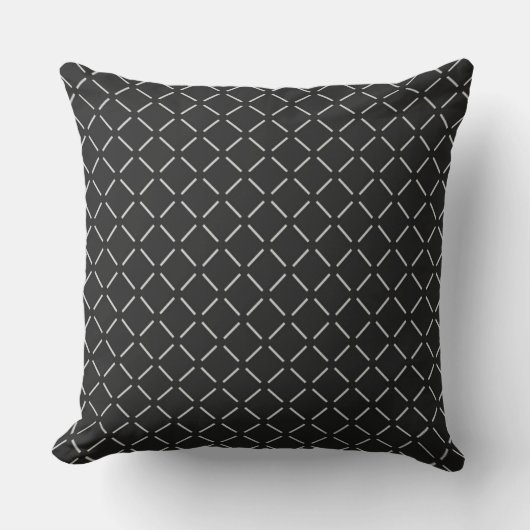 Black Throw Pillow クッション (正面)