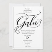 Black Tie Business Gala Invitation 招待状 (正面)