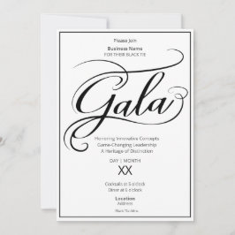 Black Tie Business Gala Invitation 招待状
