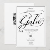 Black Tie Business Gala Invitation 招待状 (正面/裏面)