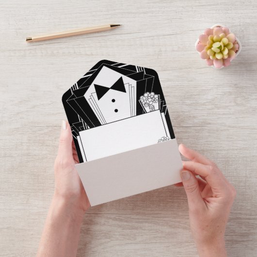 Black Tie Champagne オールインワン招待状 (ビデオ)