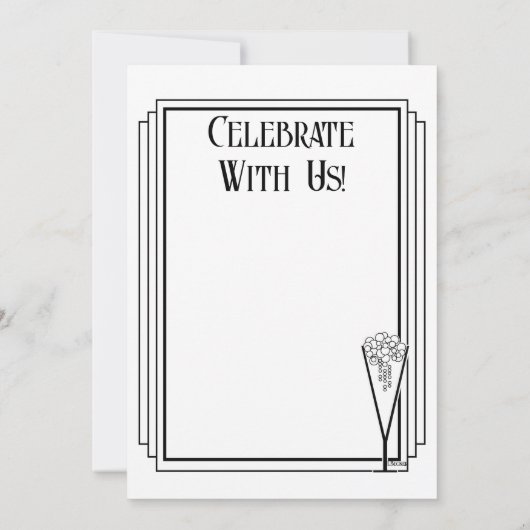 Black Tie Champagne 招待状 (裏面)