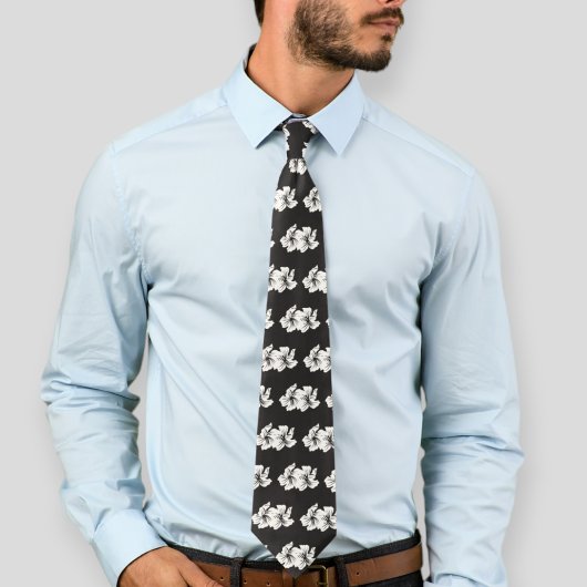 Black tie, floral tie, floral ties for weddings ネクタイ
