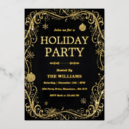 Black Tie Holiday & New Year’s Eve Celebration 箔招待状