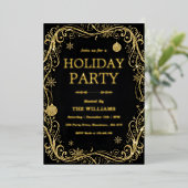 Black Tie Holiday & New Year’s Eve Celebration 箔招待状 (立ち正面)